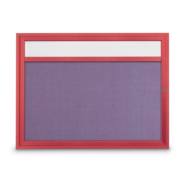 Slim Enclosed Corkboard, 30"x36", Black Alum Frame/Pearl